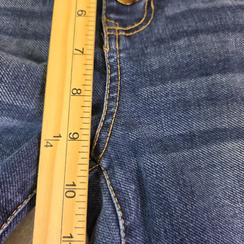 d.jeans Womens Size 6 Dark Wash Exposed Button Fly Stretch Denim Jeans RN55356